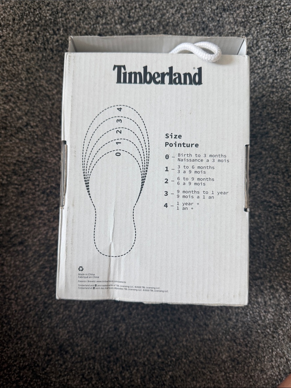 Timberland Kids Wheat Tan and Brown Booties with Striped Wheat Tan & White Hat - Picture 5 of 6